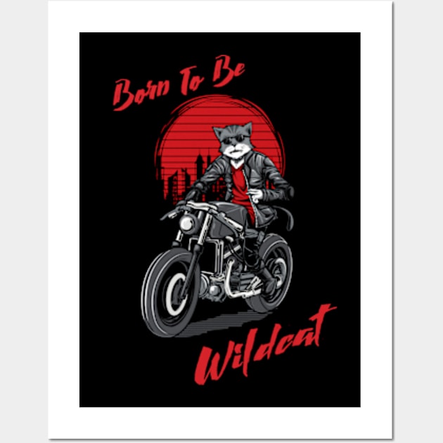 Born To Be Wildcat Wall Art by HARKO DESIGN